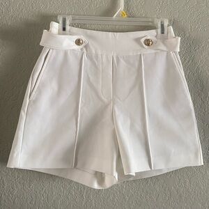 Rachel Zoe High Waist Stretch White Shorts Sz 2